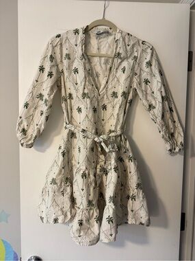 Zara Tie-Waist Mini Dress
